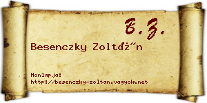 Besenczky Zoltán névjegykártya