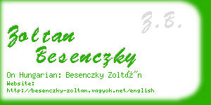 zoltan besenczky business card